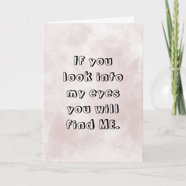 Rosa Watercolor Romantic-årsdag Kort (Framsida)