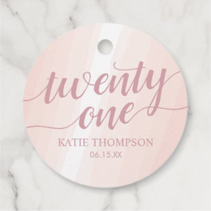 Rosa Watercolor Stänk Gåvor Etiketter