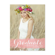 Rosa Watercolor Stänk Photo Studenten