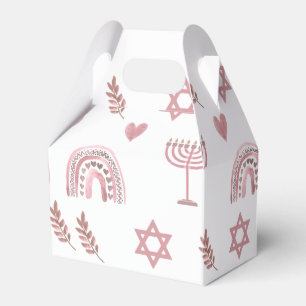 Rosa Watercolor Star of David Hanukkah Presentaskar