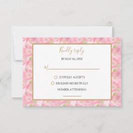 Rosa Watercolor Tulips Thmet Responcard OSA Kort