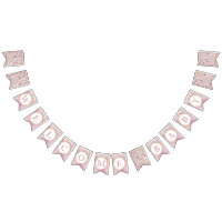 Rosa Watercolor Wildblomme Welcome Baby Banner - D