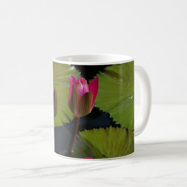 Rosa Waterlilies Kaffemugg (Framsida höger)