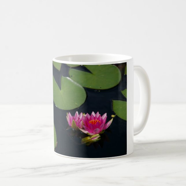 Rosa Waterlilies Kaffemugg (Framsida höger)