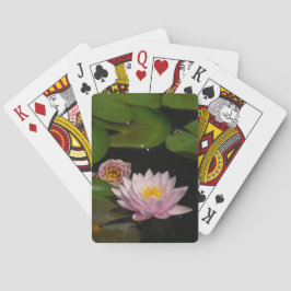 Rosa Waterlilies Lotus uppspelningskort Spel Kort