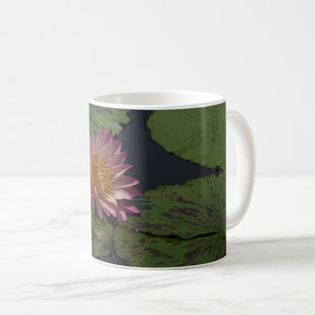 Rosa Waterlily Kaffemugg (Framsida höger)