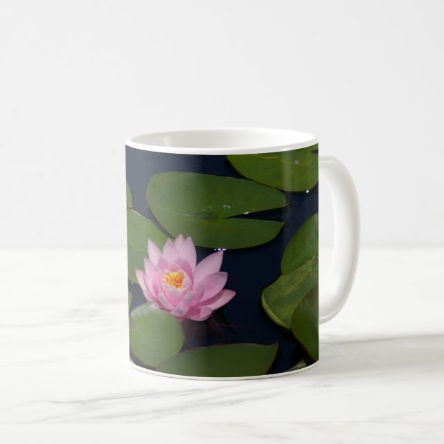 Rosa Waterlily Kaffemugg (Framsida höger)