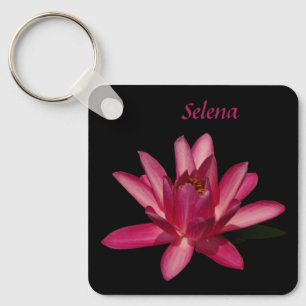 Rosa Waterlily Lotus Nyckelring