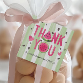 Rosa Watermelon, Cute Summer Birthday Tack Gåvor Etiketter