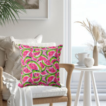 Rosa Watermelon Fruit Slices Mönster Preppy