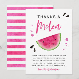 Rosa Watermelon Girl's Baby Shower Tack Kort