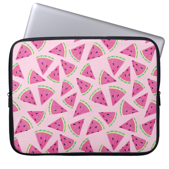 Rosa Watermelon mönster Laptop Fodral (Framsidan)