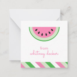 Rosa Watermelon Rand Gift-kuvert Anteckningskort