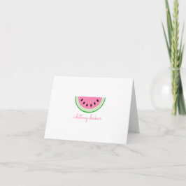 Rosa Watermelon Rand Personlig Note Cards Tack Kort