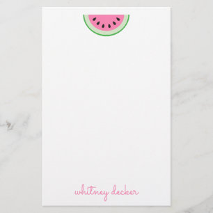 Rosa Watermelon Rand Personlig Stationery
