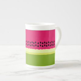 Rosa Watermelon Segce Bone China Mugg Benporslin Mugg