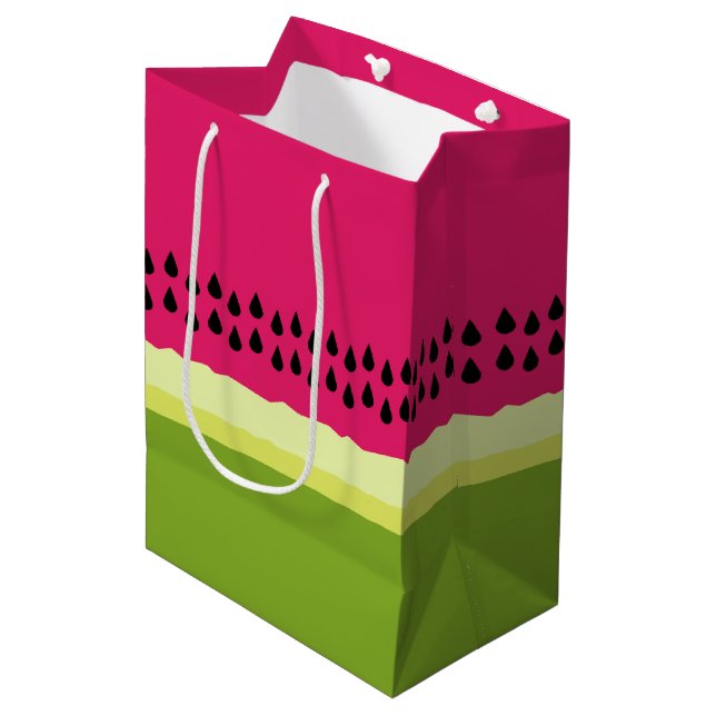 Rosa Watermelon Slice Gift-fack (Framsidan Vinklad)