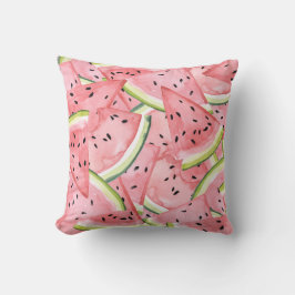 Rosa Watermelon Slices Mönster Kudde