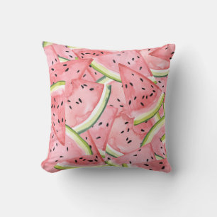 Rosa Watermelon Slices Mönster Kudde