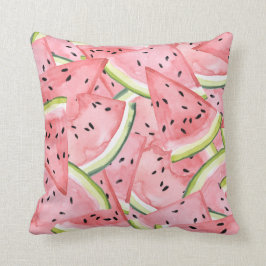 Rosa Watermelon Slices Mönster Kudde