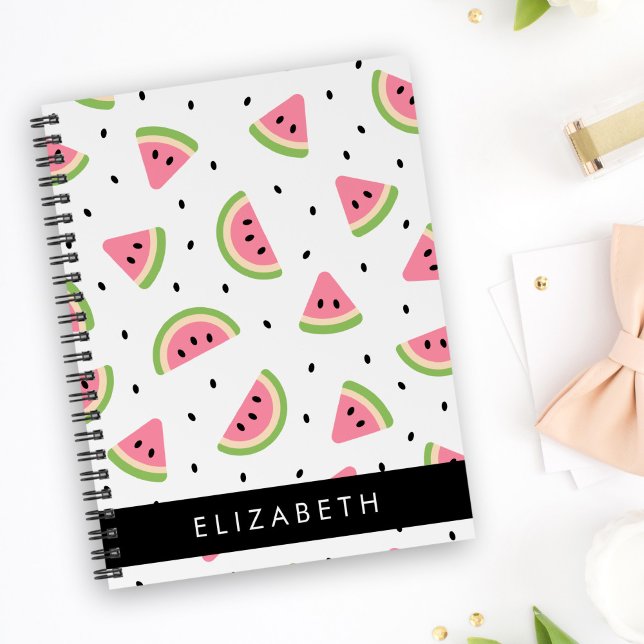 Rosa Watermelons, Watermelon Seeds, ditt namn Anteckningsbok (Skapare uppladdad)