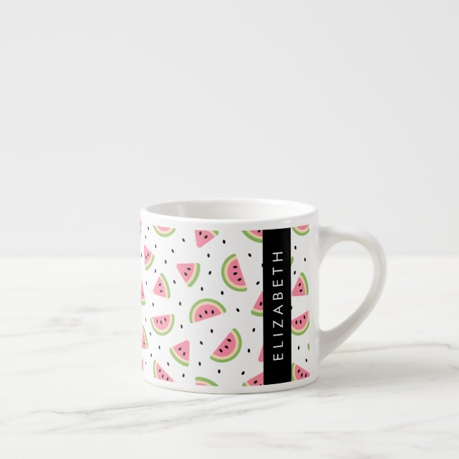 Rosa Watermelons, Watermelon Seeds, ditt namn Espressomugg (Höger)
