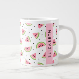 Rosa Watermelons, Watermelon Seeds, ditt namn Jumbo Mugg