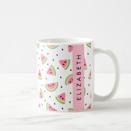 Rosa Watermelons, Watermelon Seeds, ditt namn Kaffemugg