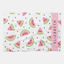 Rosa Watermelons, Watermelon Seeds, ditt namn Kökshandduk