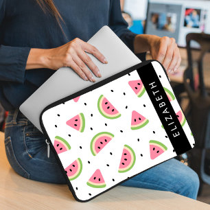 Rosa Watermelons, Watermelon Seeds, ditt namn Laptop Fodral