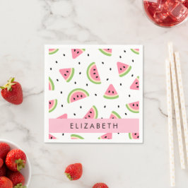 Rosa Watermelons, Watermelon Seeds, ditt namn Pappersservett