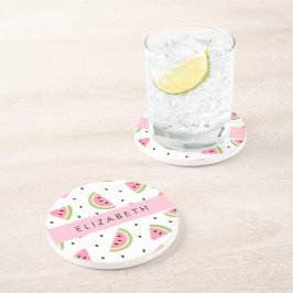 Rosa Watermelons, Watermelon Seeds, ditt namn Underlägg