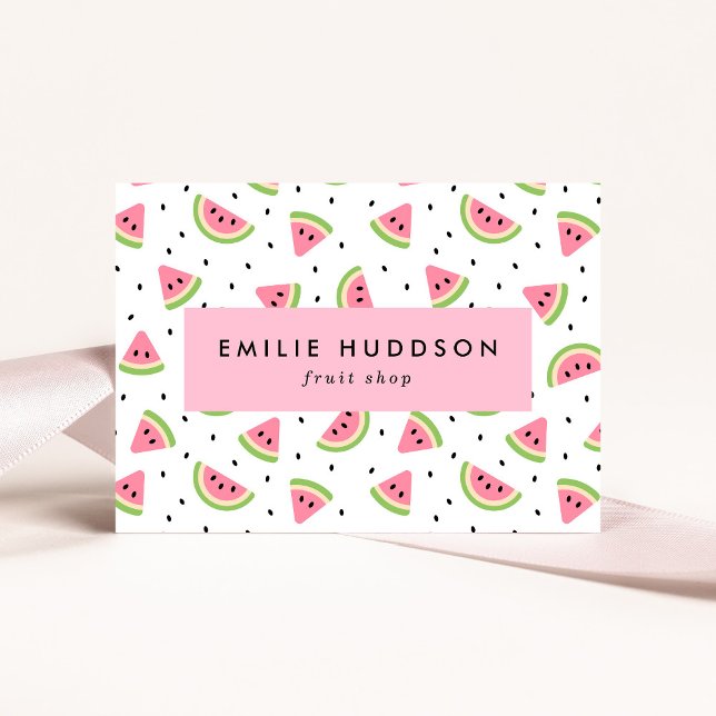 Rosa Watermelons, Watermelon Seeds, Fruit Shop Visitkort (Skapare uppladdad)