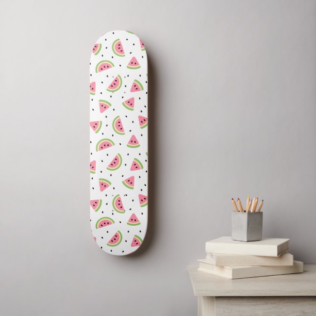 Rosa Watermelons, Watermelon Seeds, Summer Mönster Mini Skateboard Bräda 18,5 Cm (Väggkonst)