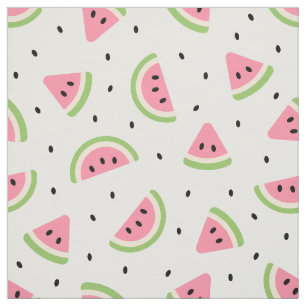 Rosa Watermelons, Watermelon Seeds, Summer Mönster Tyg