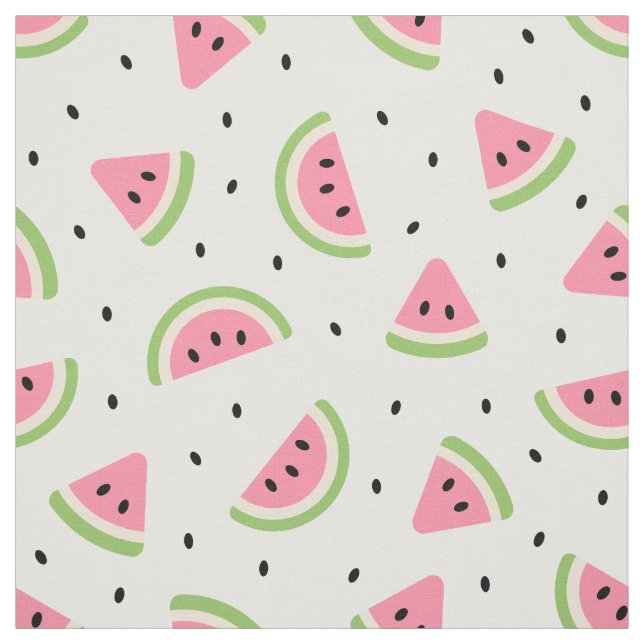 Rosa Watermelons, Watermelon Seeds, Summer Mönster Tyg (Provkarta)