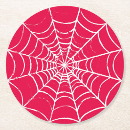 Rosa Webben Underlägg Papper Rund