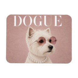 Rosa West Highland White Terrier Westie Covergirl Magnet