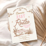 Rosa Western Desert 21:a rodeo 21:a födelsedagen Inbjudningar<br><div class="desc">Rosa Western Desert 21:a rodeo 21:a födelsedagsinbjudan Rosa och brun 21:a rodeo 21:a födelsedag med två långa kor,  westerna ökenillustration och text från stil. Den här 21:a rodeofödelsedagsinbjudan är perfekt för ett vilda western med 21:a födelsedag party.</div>