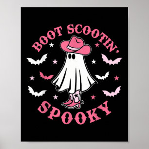 Rosa Western Halloween CowboyGhost Boot Scootin S Poster