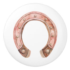 Rosa Western hästsko Knopp