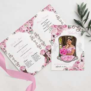 Rosa Westerna programmet Charro Quinceañera Inbjudan