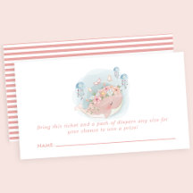 Rosa Whale Jellyfish Baby Shower Diaper Raffle