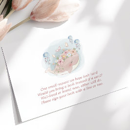 Rosa Whale Jellyfish Bokar för Baby Tilläggskort