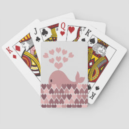 Rosa Whale Kärlek Spelkort