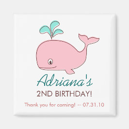 Rosa Whale Magnet Party favors