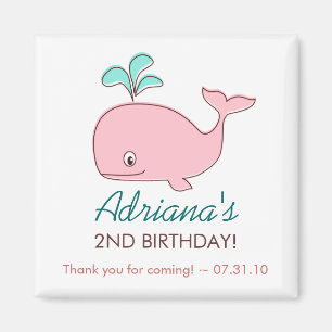 Rosa Whale Magnet Party favors