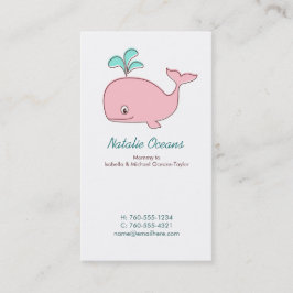 Rosa Whale Mamma Telefonkort
