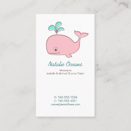 Rosa Whale Mamma Telefonkort