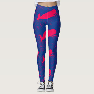 rosa whales blue leggings